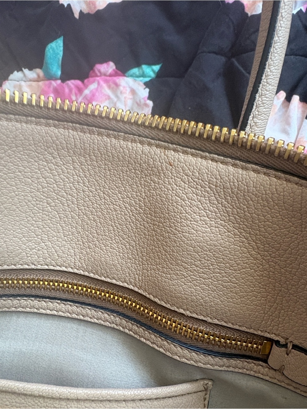 Miu Miu Madras 2 way Handbag Taupe Leather Top-Handle Satchel with Gold Hardware - Picture 13 of 15